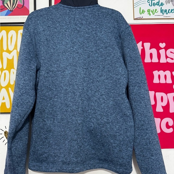 Eddie Bauer 1/4 Zip Pullover Sweater - Men’s Large - Blue Heather - Picture 2 of 4